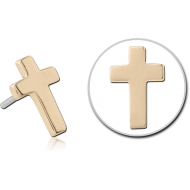 14K GOLD ATTACHMENT TITANIUM THREADLESS PIN