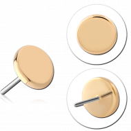 14K GOLD ATTACHMENT TITANIUM THREADLESS PIN