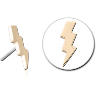 14K GOLD ATTACHMENT TITANIUM THREADLESS PIN
