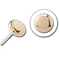 14K GOLD ATTACHMENT TITANIUM THREADLESS PIN