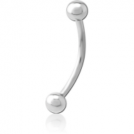 TITANIUM THREADLESS CURVED BARBELL