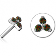 TITANIUM SYNTHETIC OPAL THREADLESS ATTACHMENT PIERCING