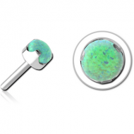 TITANIUM SYNTHETIC OPAL THREADLESS ATTACHMENT - ROUND PIERCING