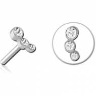 TITANIUM JEWELLED THREADLESS ATTACHMENT PIERCING