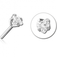 TITANIUM JEWELLED THREADLESS ATTACHMENT - HEART PIERCING