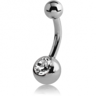 TITANIUM OPTIMA CRYSTAL JEWELLED MINI NAVEL BANANA