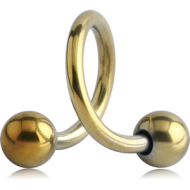 ANODISED TITANIUM BODY SPIRAL PIERCING