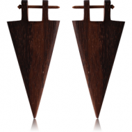 ORGANIC WOODEN EARRINGS PAIR TRIBAL