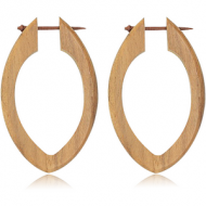 ORGANIC WOODEN EARRINGS PAIR TRIBAL