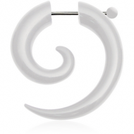 UV ACRYLIC FAKE EAR SPIRAL WITH BALL PIERCING