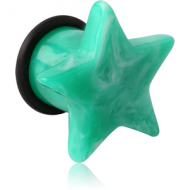 UV ACRYLIC DOUBLE FLARED PLUG WITH INLAID GLITTERS