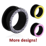 ACRYLIC GLITTERLINE THREADED TUNNEL PIERCING