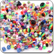 VALUE PACK OF MIX UV ACRYLIC BALLS FOR 1.2MM PIERCING
