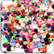 VALUE PACK OF MIX UV ACRYLIC BALLS FOR 1.6MM PIERCING