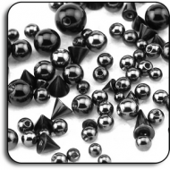 VALUE PACK OF MIX BLACKLINE SURGICAL STEEL BALLS FOR 1.2MM 