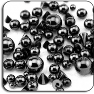 VALUE PACK OF MIX BLACKLINE SURGICAL STEEL BALLS FOR 1.6MM 