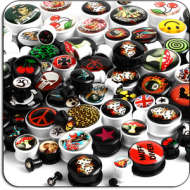 VALUE PACK OF MIX PICTURE PLUGS PIERCING
