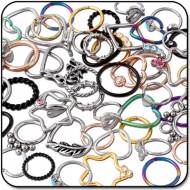 VALUE PACK OF MIX SEAMLESS RINGS PIERCING