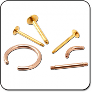 VALUE PACK OF MIX GOLD PVD COATED SURGICAL STEEL PIN PIERCING