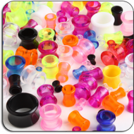 VALUE PACK OF MIX UV ACRYLIC DOUBLE FLARED TUNNELS 