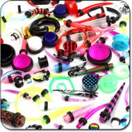 VALUE PACK OF MIX UV ACRYLIC PLUGS EXPANDERS CLAWS PIERCING