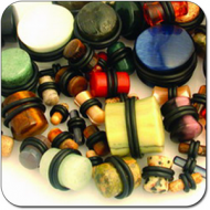 VALUE PACK OF MIX ORGANIC STONE STRAIGHT PLUGS 