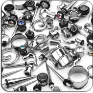 VALUE PACK OF MIX SURGICAL STEEL EXPANDERS PLUGS TUNNELS AND SPIRALS PIERCING