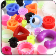 VALUE PACK OF MIX SILICONE TUNNELS PLUGS EXPANDERS AND CIRCULARS 