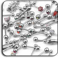 VALUE PACK OF MIX RHODIUM PLATED MICRO BARBELLS PIERCING