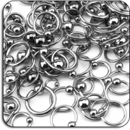 VALUE PACK OF MIX SURGICAL STEEL BALL CLOSURE RINGS PIERCING