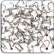 VALUE PACK OF MIX SURGICAL STEEL NOSE STUDS PIERCING