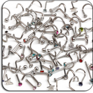 VALUE PACK OF MIX SURGICAL STEEL NOSE STUDS 