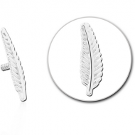 14K WHITE GOLD ATTACHMENT FOR 1.2MM INTERNALLY THREADED PINS PIERCING