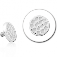 14K WHITE GOLD ATTACHMENT FOR 1.2MM INTERNALLY THREADED PINS PIERCING