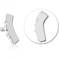 14K WHITE GOLD ATTACHMENT FOR 1.2MM INTERNALLY THREADED PINS PIERCING