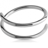 SURGICAL STEEL FISH HOOK-ILLUSION RING PIERCING