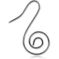 SURGICAL STEEL FISH HOOK-THAI SPIRAL PIERCING