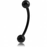 BIOFLEX CURVED BARBELL WITH BLACK PVD TITANIUM BALLS