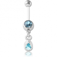 BIOFLEX JEWELLED NAVEL BANANA WITH CHARM PIERCING