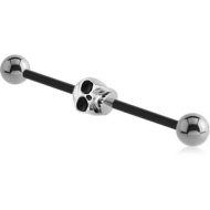 BIOFLEX INDUSTRIAL BARBELL ADJUSTABLE SLIDING CHARM WITH TITANIUM BALLS