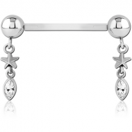 BIOFLEX PUSH FIT JEWELLED NIPPLE BARBELL PIERCING