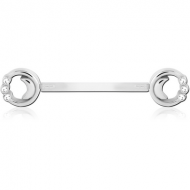 BIOFLEX PUSH FIT JEWELLED NIPPLE BARBELL PIERCING