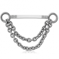 BIOFLEX PUSH FIT CHAIN NIPPLE BARBELL PIERCING