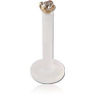 BIOFLEX INTERNAL LABRET WITH 18K GOLD JEWELLED ATTACHMENT
