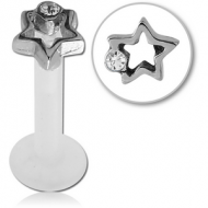 BIOFLEX INTERNAL LABRET WITH JEWELLED SURGICAL STEEL ATTACHMENT PIERCING