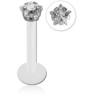 BIOFLEX INTERNAL LABRET WITH JEWELLED SURGICAL STEEL ATTACHMENT PIERCING