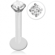 BIOFLEX INTERNAL LABRET WITH SURGICAL STEEL JEWELLED ROUND ATTACHMENT PIERCING