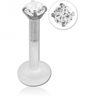 BIOFLEX INTERNAL LABRET WITH JEWELLED SURGICAL STEEL ATTACHMENT PIERCING