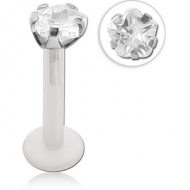 BIOFLEX INTERNAL LABRET WITH JEWELLED SURGICAL STEEL ATTACHMENT