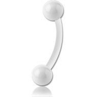 BIOFLEX CURVED MICRO BARBELL WITH ENAMEL COATED STEEL BALLS